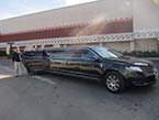 Upphämtning med limousine vid hotellet i Las Vegas.